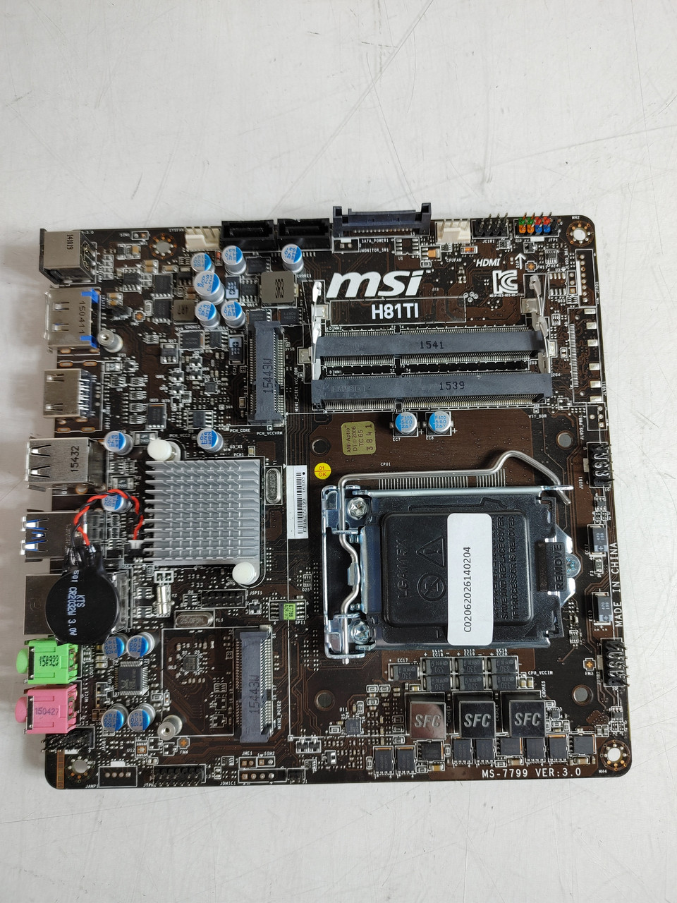 MSI H81TI Intel LGA 1150 DDR3 Desktop Motherboard at TR Reuse Group