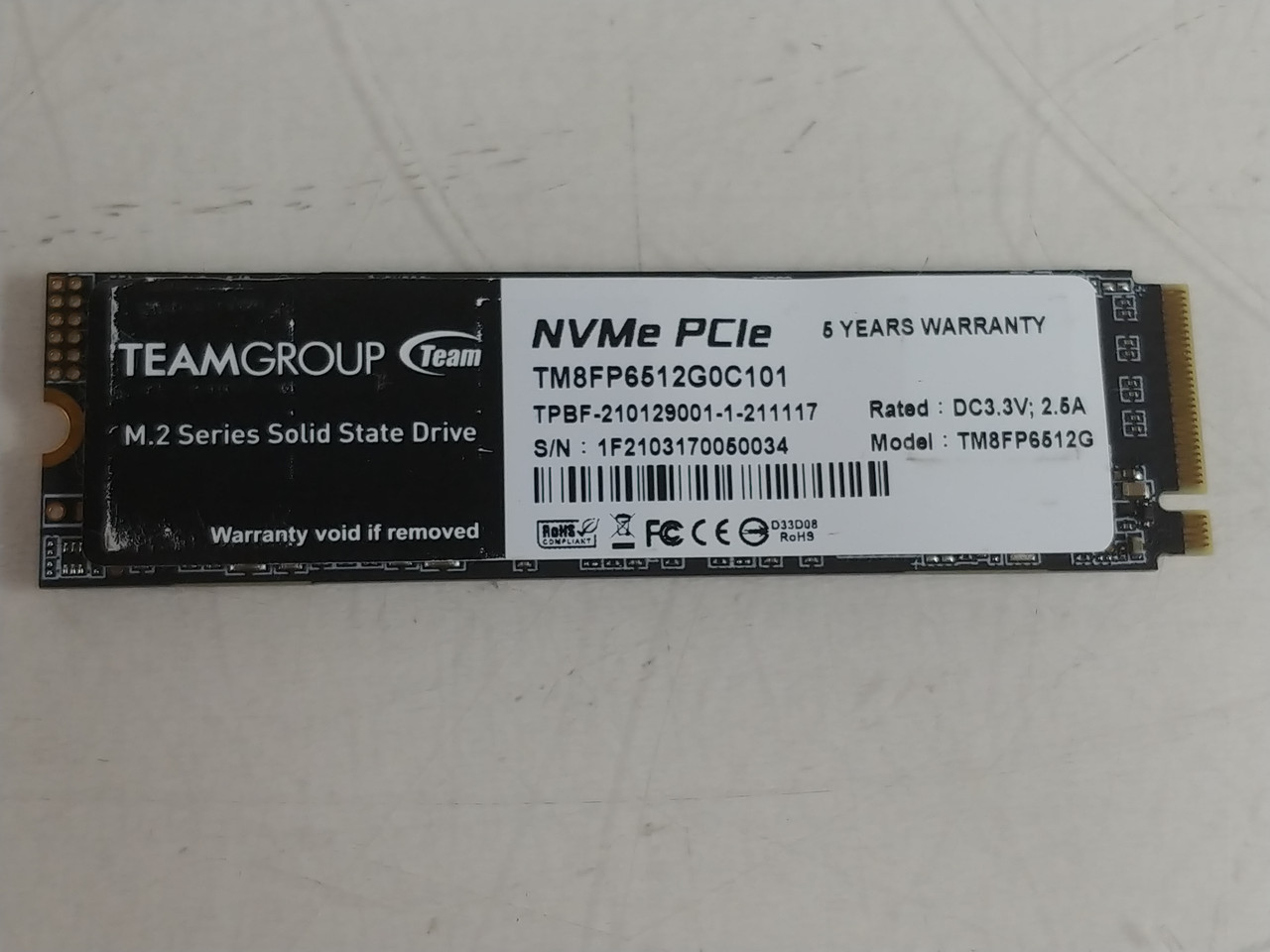 TEAMGROUP TM8FP6512G 512 GB NVMe 80mm Solid State Drive at TR