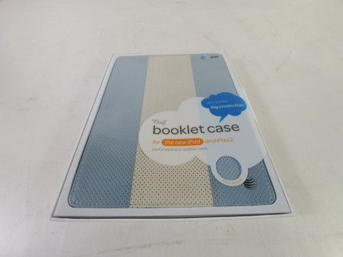 New AT&T IGC01-BLUE Leather Booklet Case for iPad