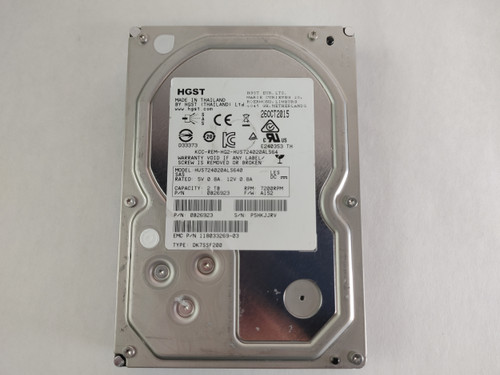 Lot of 2 HGST EMC CLAR2000 HUS724020ALS640 2 TB SAS 2 3.5 in Enterprise Drive