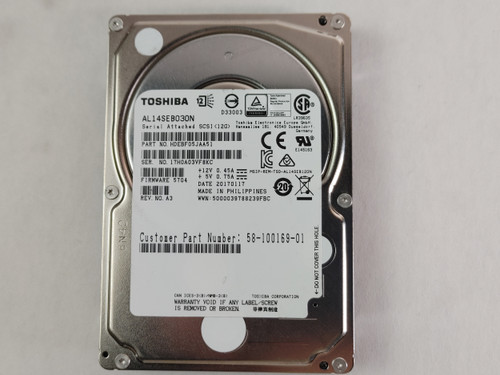 Lot of 2 Toshiba Cisco AL14SEB030N 300 GB SAS 3 2.5 in Enterprise Hard Drive