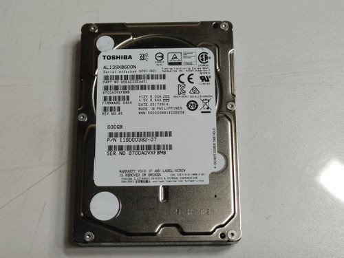 Lot of 2 Toshiba EMC AL13SXB600N 600 GB SAS 2 2.5 in Enterprise Hard Drive