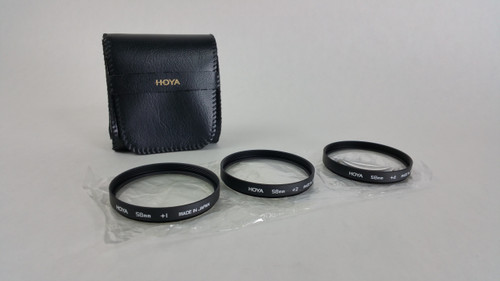 Hoya 58mm Close-Up Set +1, +2, +4 Filter Set With Case