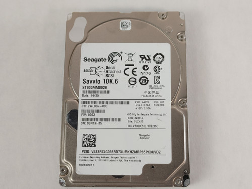 Seagate  Savvio ST600MM0026 600 GB SAS 2 2.5 in Enterprise Drive