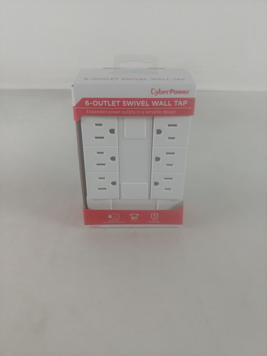 New CyberPower GT600P 6 Outlet Swivel Grounded Wall Tap