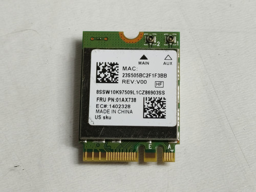 Lot of 2 Lenovo 01AX738 Realtek RTL8822BE 802.11ac M.2 Wireless Card + Bluetooth