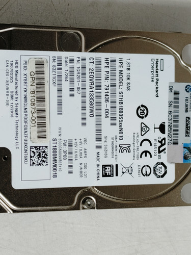Seagate HP ST1800MM0018 1.8 TB SAS 3 2.5 in Enterprise Drive