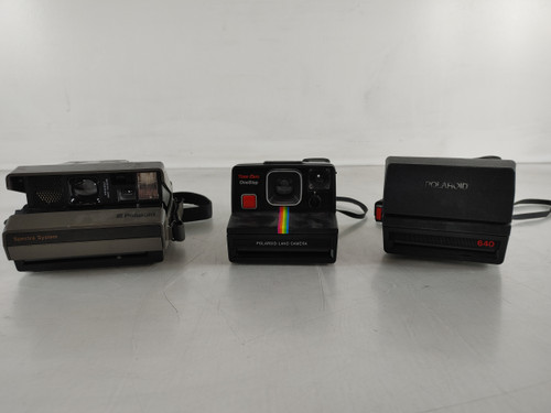 Lot of 3 Polaroid Time-OneStep - Spectra System - 640 Untested For Parts