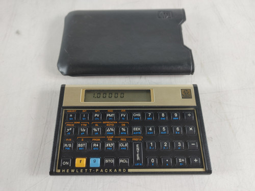 HP 12C Financial Business Calculator with Case Black Gold