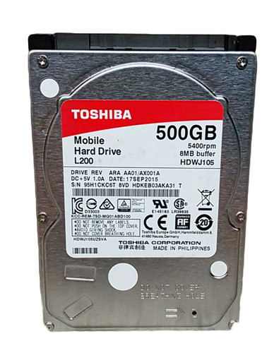 Toshiba  L200 HDWJ105 500GB 2.5" SATA II Laptop Hard Drive