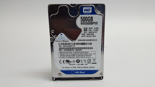 Western Digital WD Blue WD5000BPVX 500GB 2.5" SATA III Laptop Hard Drive