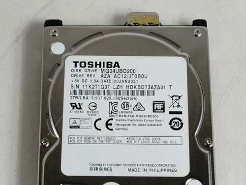 Toshiba MQ04UBD200 2 TB 2.5 in USB 3.0 External Hard Drive
