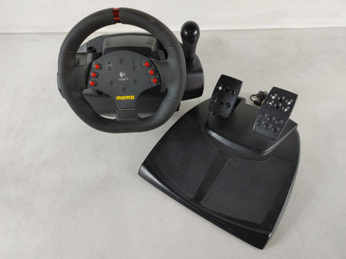 Logitech E-UH9 MOMO USB Force Feedback Racing Wheel w/ Pedals - No PSU