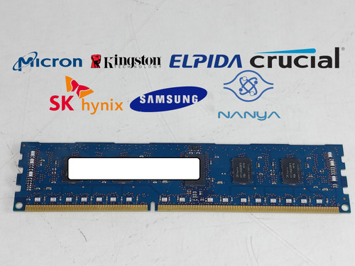 Lot of 2 Major Brand 4 GB DDR3L-1600 PC3L-12800R 1Rx8 1.35V DIMM Server RAM