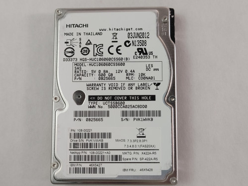 Lot of 2 HGST NetApp HUC106060CSS600 600 GB SAS 2 2.5 in Enterprise Drive