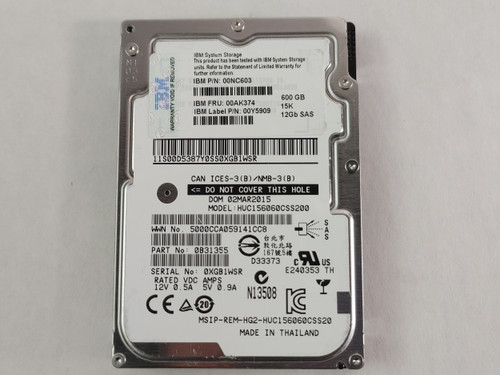 Lot of 20 Hitachi IBM HUC156060CSS200 600 GB SAS 3 2.5 in Enterprise Drive