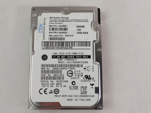 Lot of 10 Hitachi IBM HUC156060CSS200 600 GB SAS 3 2.5 in Enterprise Drive