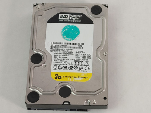 Lot of 2 Western Digital RE3 WD1002FBYS 1 TB 3.5 in SATA II Enterprise Drive