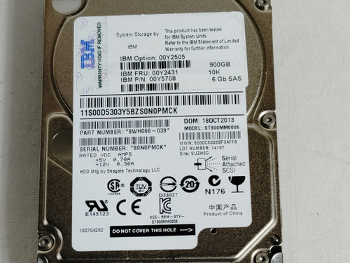Seagate IBM ST900MM0006 900 GB SAS 2 2.5 in Enterprise Drive