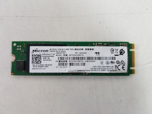 Lot of 5 Micron 1300 MTFDDAV256TDL 256 GB M.2 80mm Solid State Drive