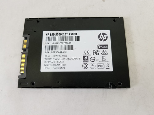 HP  S700 2DP98AA#ABC 250 GB SATA III 2.5 in SSD