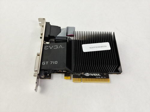 Lot of 2 EVGA Nvidia GeForce GT 710 2 GB DDR3 PCI Express x8 Desktop Video Card