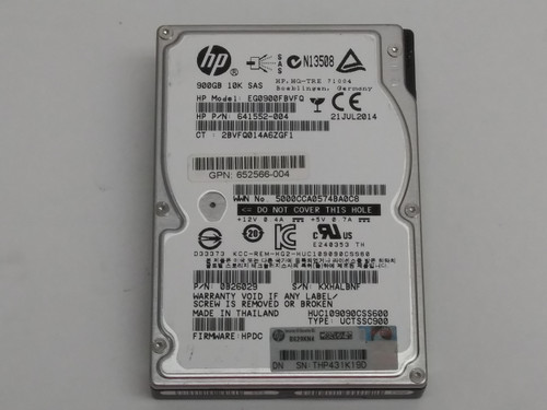 Lot of 5 Hitachi HP HUC109090CSS600 900 GB 2.5" SAS 2 Enterprise Hard Drive
