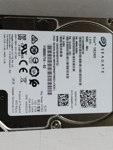 Lot of 2 Seagate EXOS 10E2400 ST1800MM0159 1.8 TB SAS 3 2.5 in Enterprise Drive