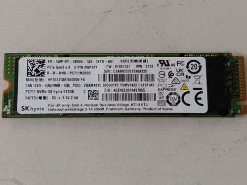 SK Hynix PC711 HFS512GDE9X080N 512 GB NVMe 80mm SSD