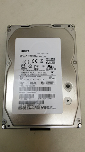 Lot of 5 HGST EMC HUS156060VLS600 CLAR600 Ultrastar 15K600 600GB 3.5" SAS 2