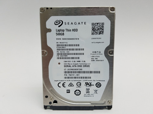 Lot of 5 Seagate Thin HDD ST500LM021 500 GB 2.5" SATA III Laptop Hard Drive