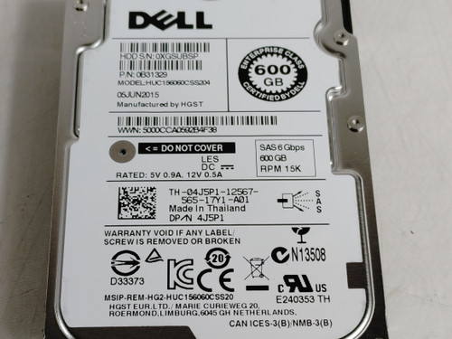 Lot of 10 HGST Dell HUC156060CSS204 600 GB SATA II 2.5 in Enterprise Drive