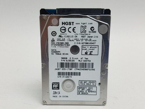HGST Z5K500 HTS545050A7E362 500 GB 2.5 in SATA II Laptop Hard Drive