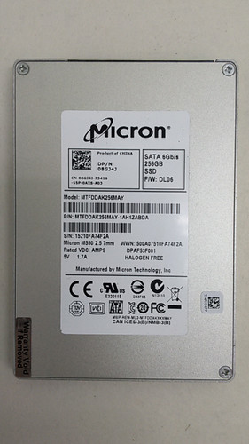 Micron M550 MTFDDAK256MAY 256 GB 2.5 in SATA III Solid State Drive