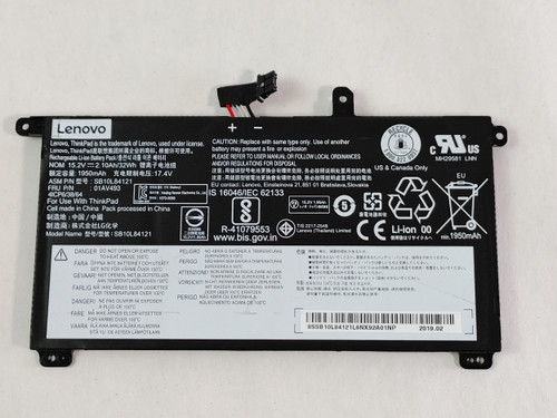 Lot of 5 Lenovo 01AV493 1950mAh 4 Cell Laptop Battery for ThinkPad T570