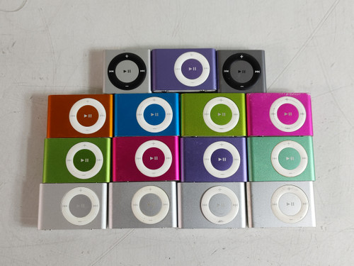 Lot of 15 Apple A1373 4th and 2nd Generation iPod Shuffles Mixed Colors For Parts
