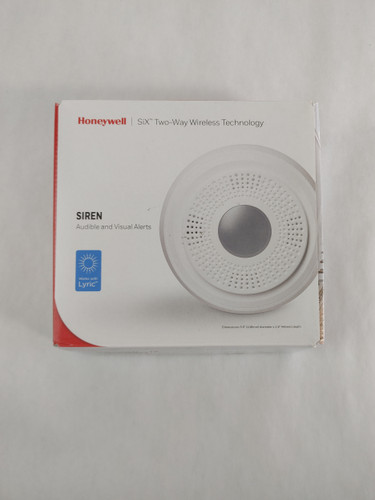 New Honeywell SiX SIREN Wireless Siren Audio/Visual Alert Open Box