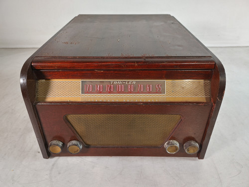 Vintage Trav-Ler Model 5310 1953 Superheterodyne Tube Radio Turntable For Parts