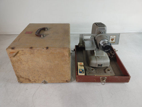 Vintage TDC Vivid Model D Selectron Slide Film Projector w/ Case & Bulbs