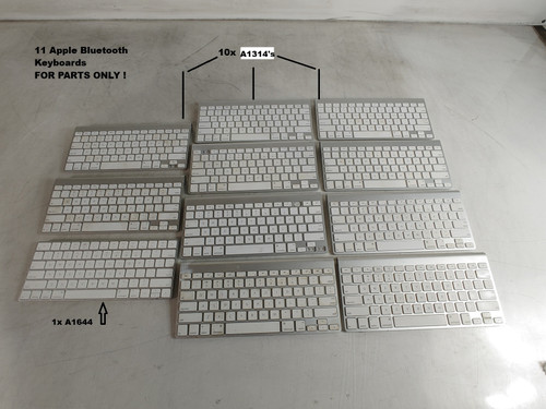 Lot of 11 Apple BlueTooth Keyboards A1314, A1644 "For Parts Only"