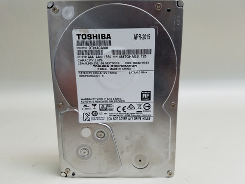 Toshiba DT01ACA300 3 TB 3.5" SATA III 3.5 in Desktop Hard Drive