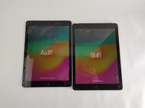 Lot of 2 Apple iPad 6th Gen A1954 32 GB iOS 17.7.10 (Wi-Fi + 4G) Unlocked For Parts