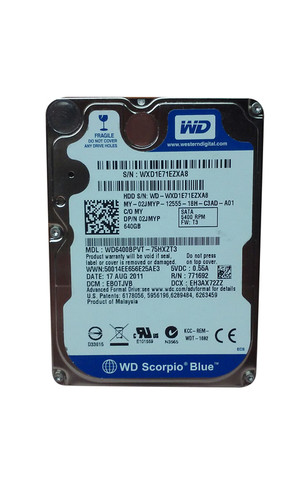 Western Digital WD Scorpio Blue WD6400BPVT 640GB 2.5" SATA II Laptop Hard Drive