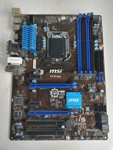 MSI  Z97 PC Mate Intel LGA 1150 DDR3 SDRAM Desktop Motherboard w/ I/O shield