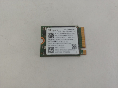 SK Hynix  BC511 HFM512GDGTNI-82A0A 512 GB NVMe 30mm SSD