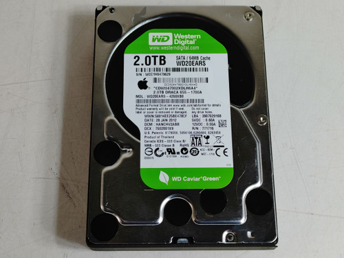 Lot of 2 Western Digital Apple Caviar Green WD20EARS 2 TB SATA III 3.5 in Drive