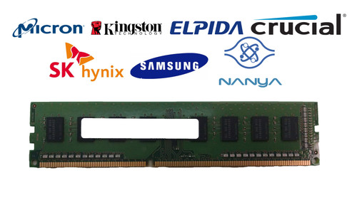 Lot of 20 Major Brand 4 GB PC3-12800U DDR3-1600 1Rx8 1.5V DDR3 Desktop RAM