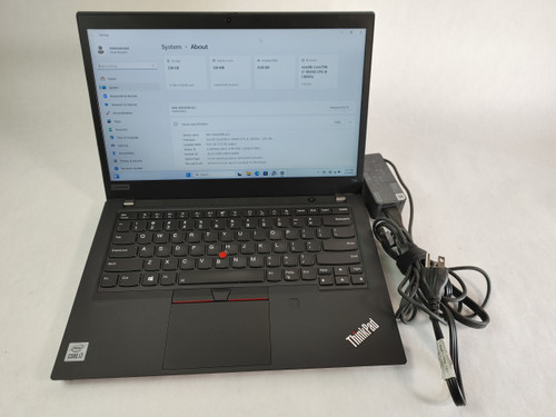 Lenovo ThinkPad T14 Gen 1 Core i7-10510U 1.80 GHz 8 GB DDR4 256 GB NVMe Windows 11 Pro Laptop WINACTF2 F2