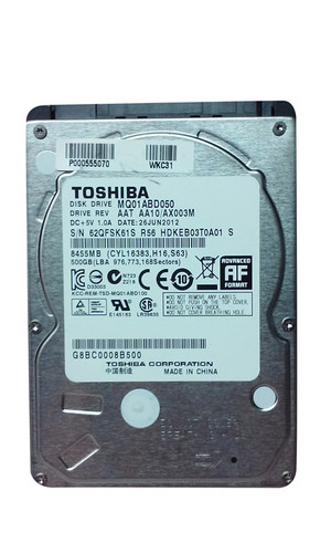Toshiba MQ01ABD MQ01ABD050 500 GB 2.5" 5.4K SATA II Laptop Hard Drive