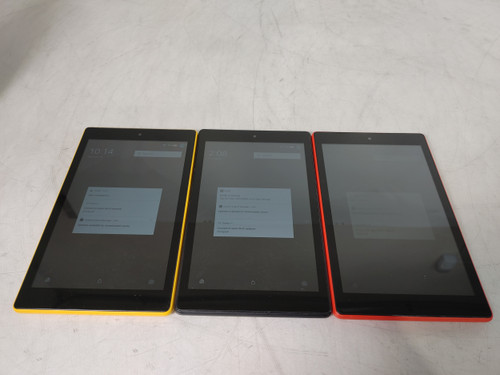 Lot of 3 Amazon L5S83A Fire HD 8 (8th Gen) 16GB Fire OS WiFi Only